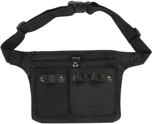 Hairdresser's Bag - Hairdresser's Belt Bag - Hairdresser's Scissor Bag - Canvas - 34*18 cm - For combs, clips - Black