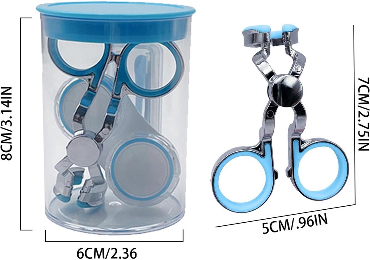 Contact Lens Wearing Aids - Eyelid Wear Aid - Lens Suction Cup - Contact Lens Holder - Contact Lens Eyelid Tensioner - Lens Suction Cup - Contact Lens Holder - Silicone Soft - Blue