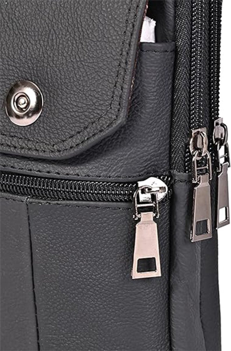 Belt Bag - with Shoulder Strap - Standing Belt Bag - Leather - Men - Belt Bag - Neck Bag - Belt Pouch - Men's Phone Bag - Men's Shoulder Bag - Gift - 19*10*4cm - Shoulder Bag - Wallet - Cell Phone Pouch - Bag