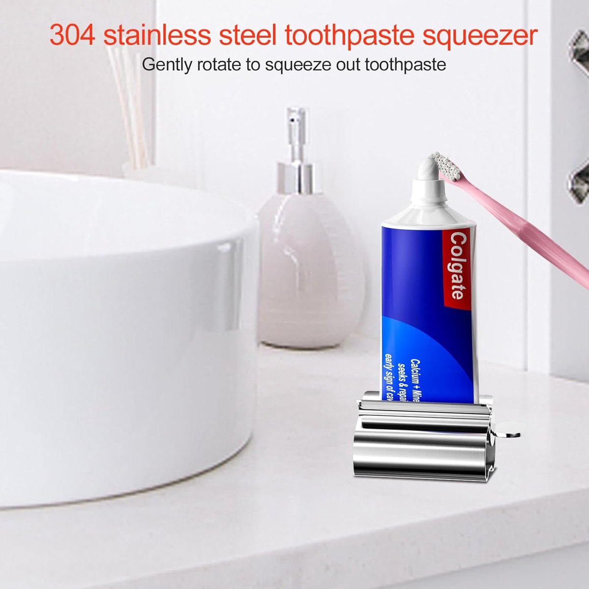 Stainless steel tube squeezer - Tube squeezer for toothpaste and cosmetics - 2 pieces