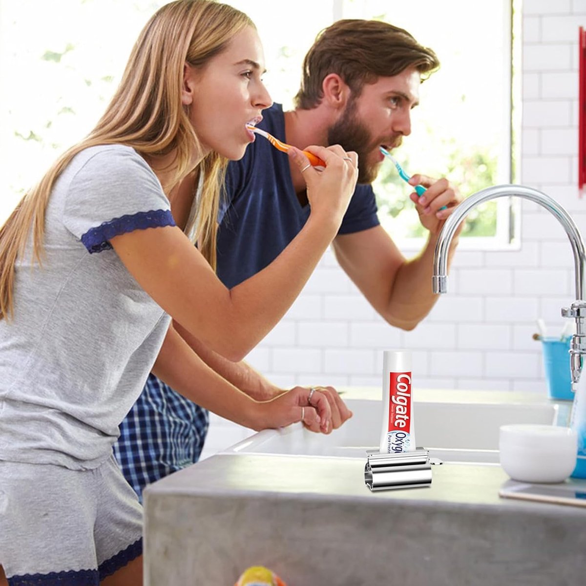 Stainless steel tube squeezer - Tube squeezer for toothpaste and cosmetics - 2 pieces