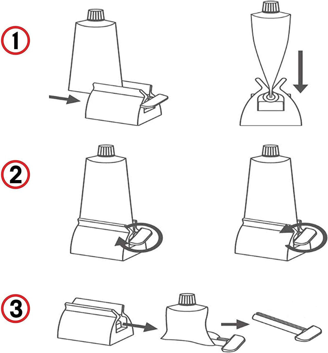 Stainless steel tube squeezer - Tube squeezer for toothpaste and cosmetics - 2 pieces