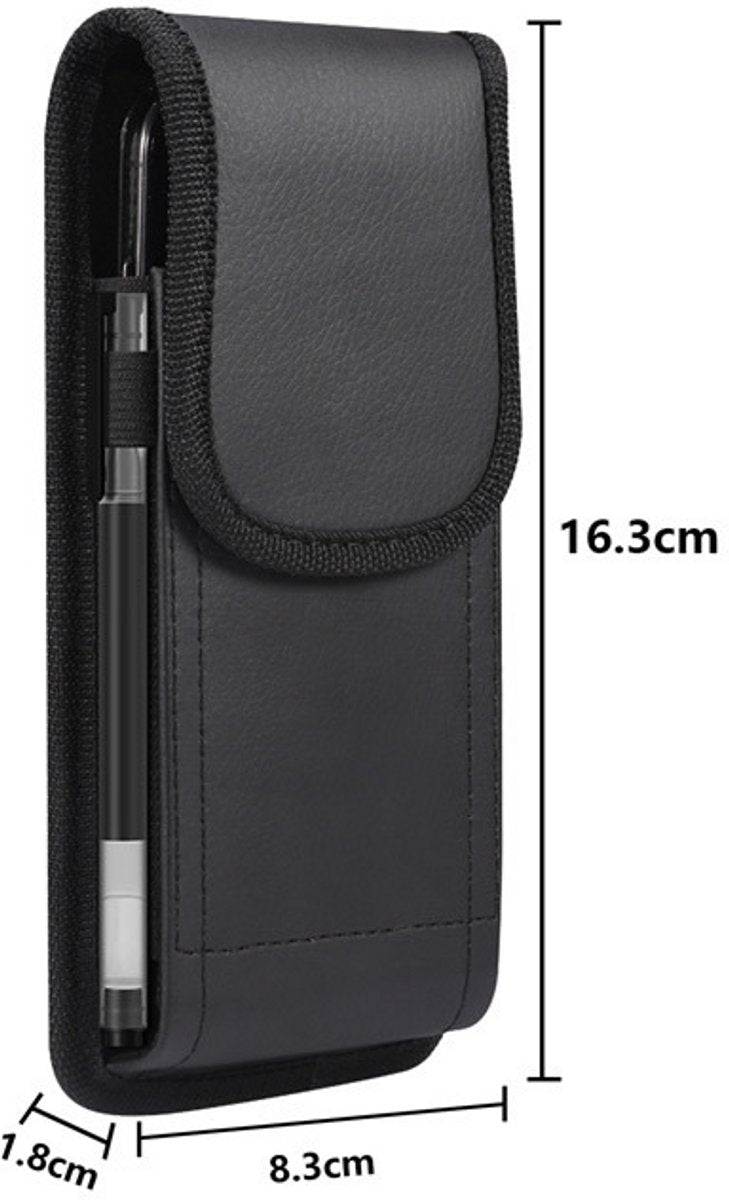 Phone Bag - Phone Holder Belt Men - Belt Clip - For Mobile Phones 6.2-6.5 Inches - Waist Bag - Outdoor Belt Bag - Survival Bag - Black