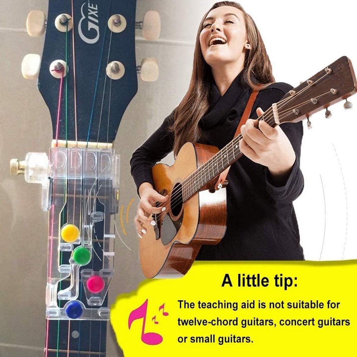 Classical Chord Learning Buddy, Chord Playing Assistant, Guitar Scale Fretboard Notes Sticker for Bonus, Best Study and Learning System for Guitar Lover Beginner - Chord Accessories