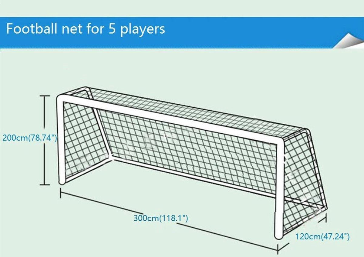 Soccer Net (Net Only) - 3x2M - Replacement net for soccer goals