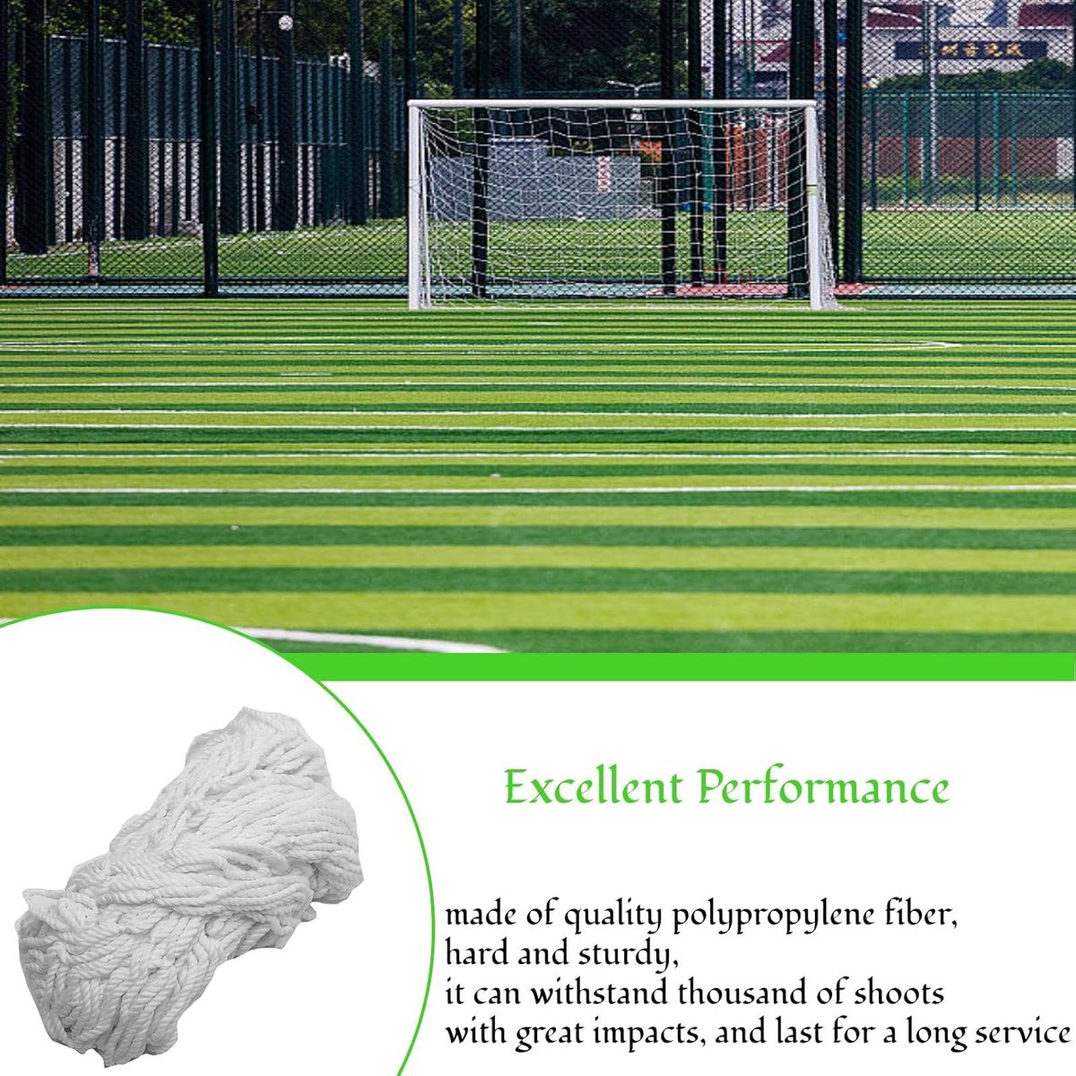 Soccer Net (Net Only) - 3x2M - Replacement net for soccer goals