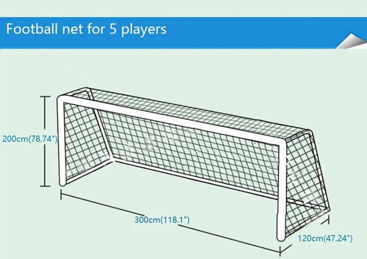 Soccer Net (Net Only) - 3x2M - Replacement net for soccer goals