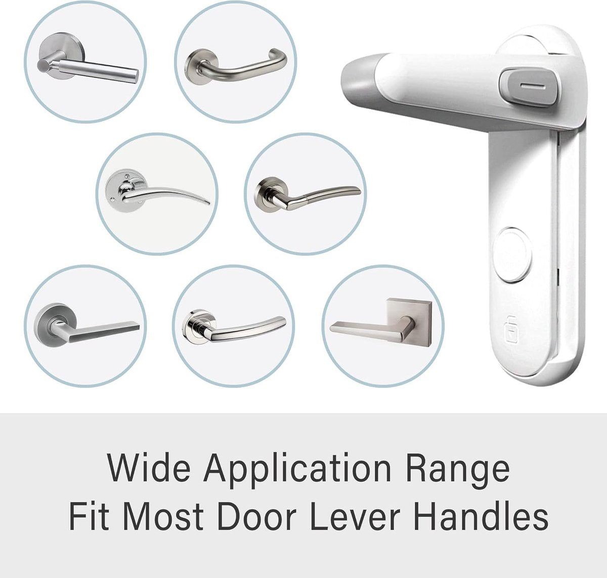 2 Pieces - Door lock - Door handle locks for childproof & pet-proof - Door handle locks for toddlers - Baby safety locks for toddlers