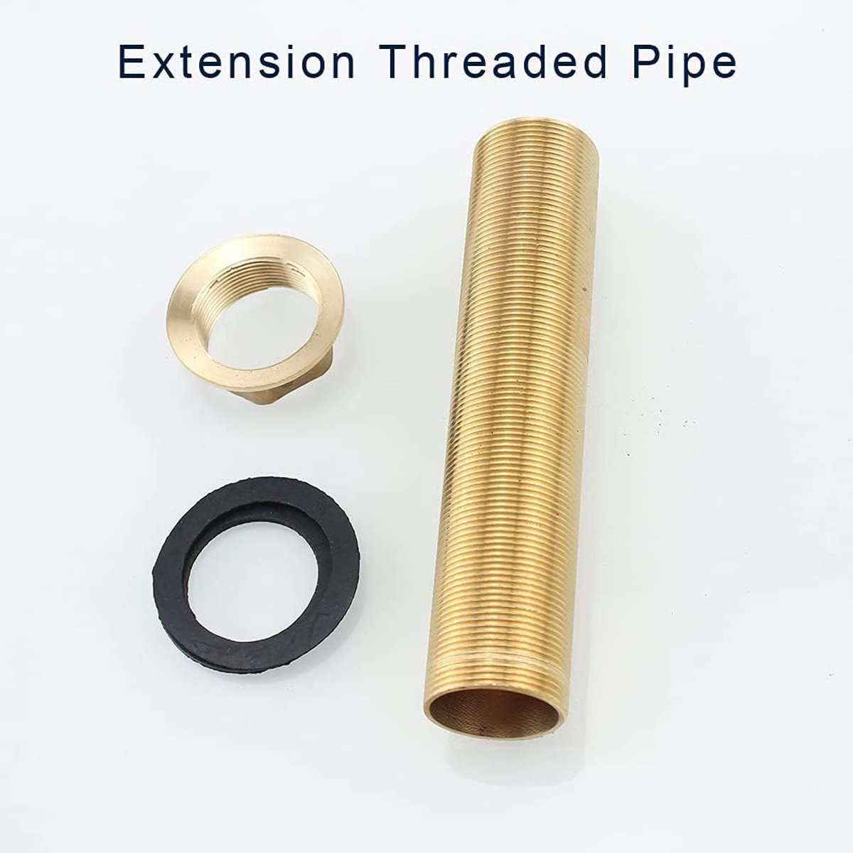 Extension Threaded Pipe - 2 Pieces - M32 x 150mm - Threaded Fasteners - Threaded Connecting Rod - Gold - Copper - For tap installation accessories