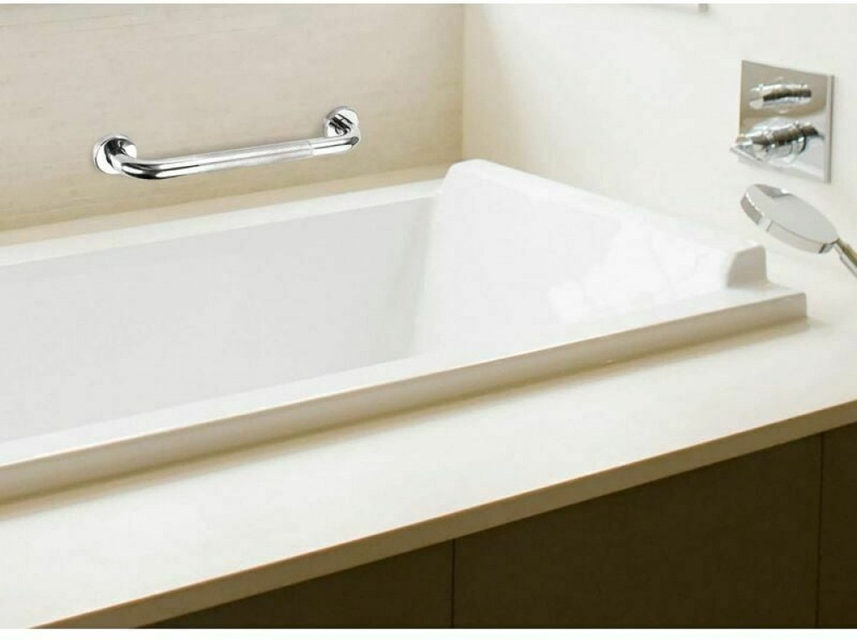 Bath grab bar - Grab bars for seniors - Wall grab bars - Safety grab bars - High Quality - Stainless steel - silver - Non-slip - Wall mounted - for toilet Bathroom