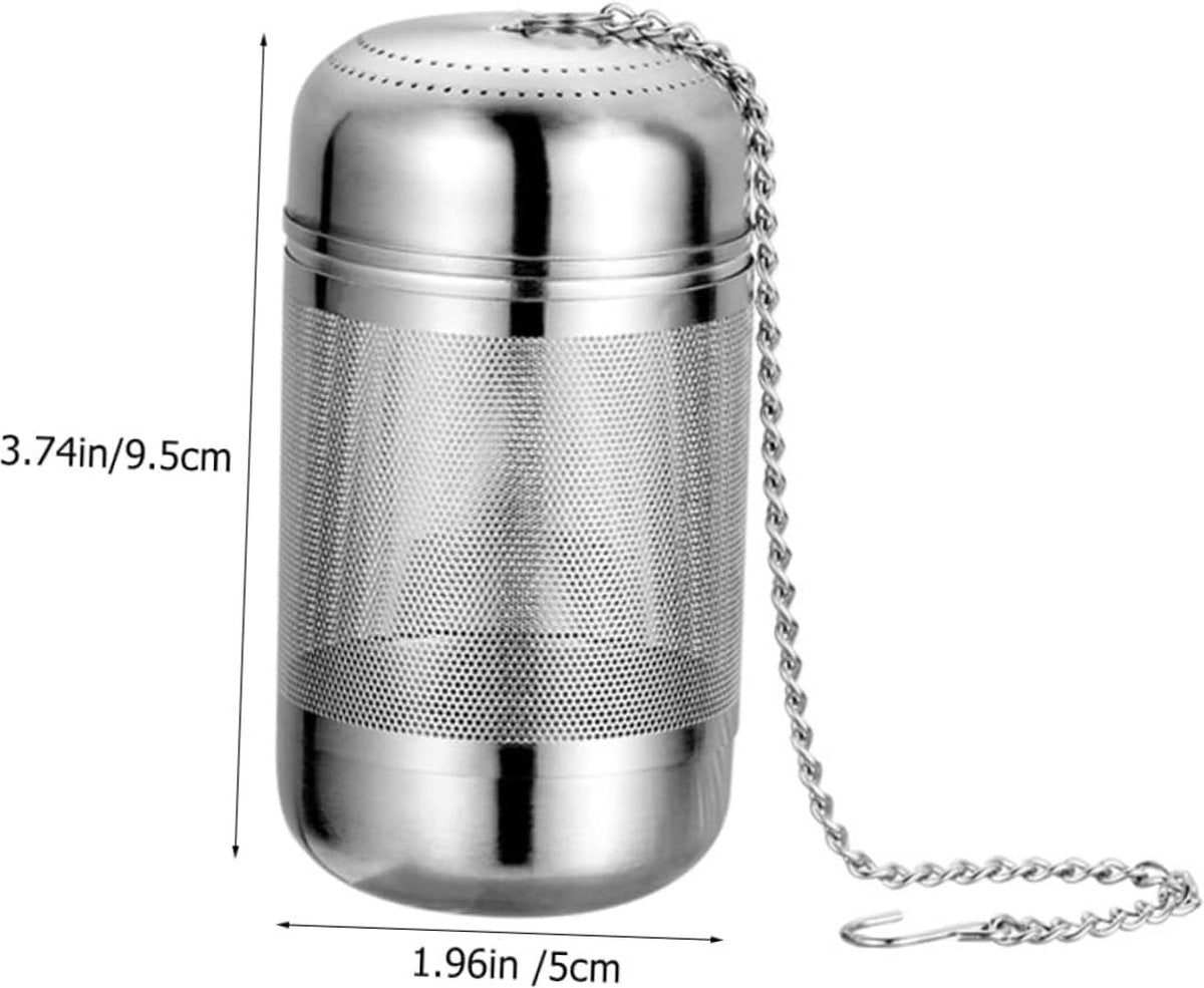 2 pcs - Stainless Steel Herb Ball Stainless Steel Tea Infuser Lazy Tea Infuser Bags for Boiling Tea Infusers for Loose Tea Screw Thread Tea Strainers Brine Basket Mesh Tea Household Soup