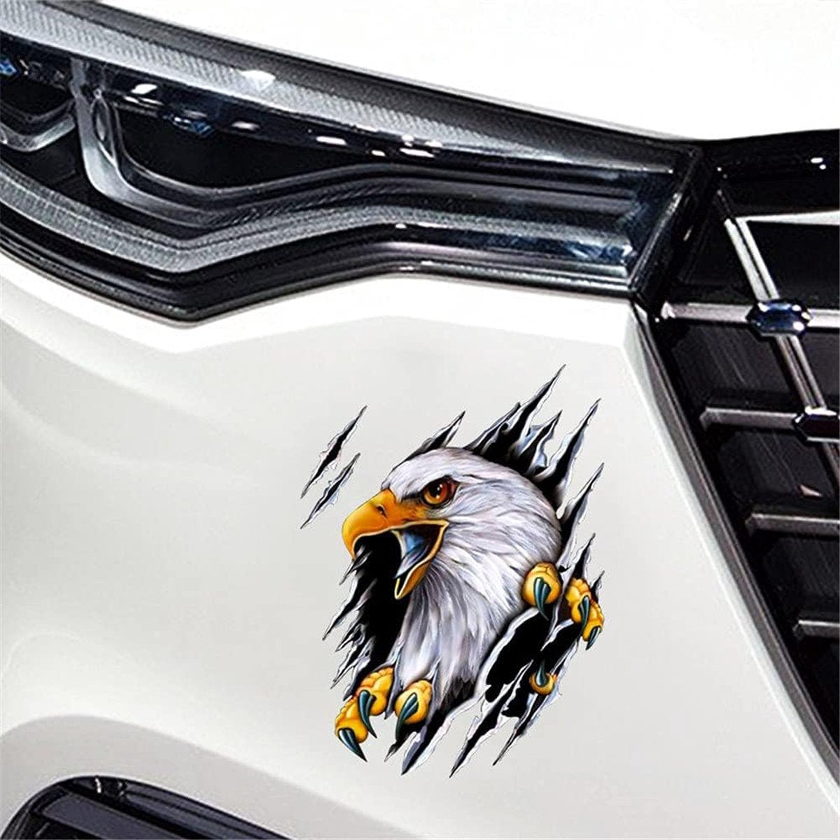 Car sticker - Eagle sticker - 2 pieces - 18*24 cm - Sports car stickers - UV and waterproof - adhesive stickers - Sports car stickers - Laptop stickers - animal sticker - for body hood home decoration creative car sticker - One left and one right