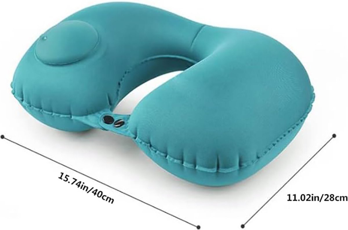 Travel Pillow - Inflatable Travel Pillow - Foldable - Neck Support for Neck Pain - Soft Neck Support for Sleeping - Align and Stabilize - One Size - Neck Support - Neck Band - Suitable for Airplanes, Cars, etc.