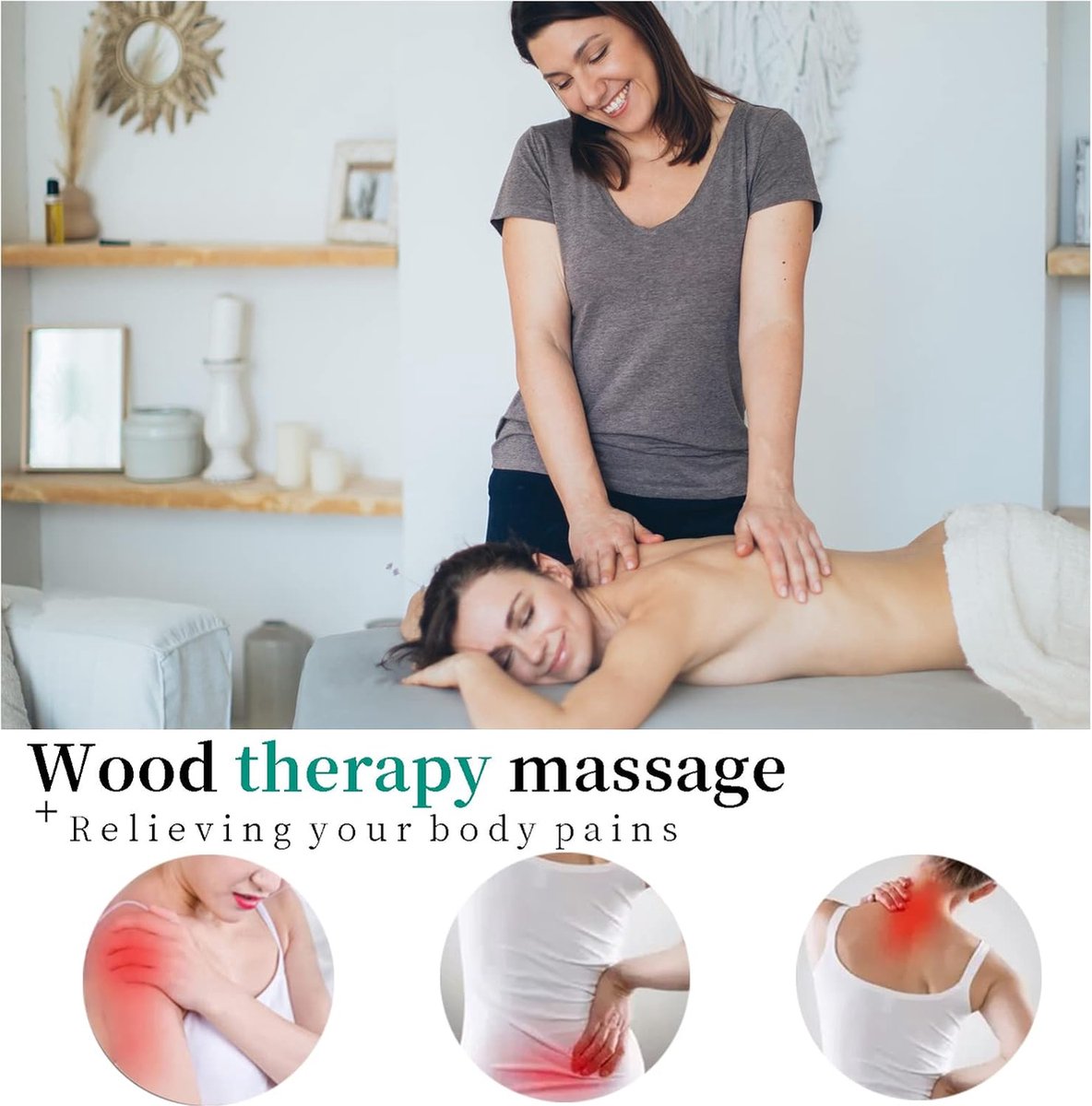 Massage - Massage Device - Massage Stick - Brown - Anti Cellulite Massage Roller Tool - Full Body Massager - Relieve Fatigue