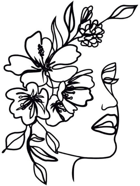 Wall decoration - Wall decoration - Garden decoration - Home accessories - 30*40.4 cm - Living room decoration - black - Line art - wall decoration - metal