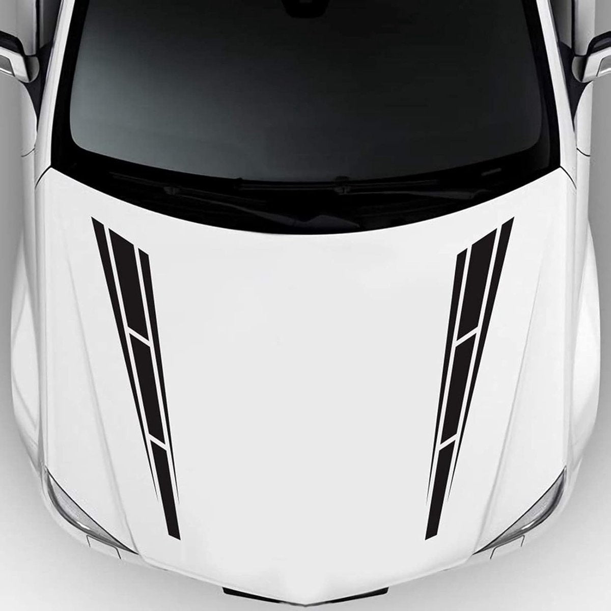 Car sticker - 6 pieces/3 pairs/1 set - Stripe side sticker - Graphic sticker - PET - Black - For car decoration