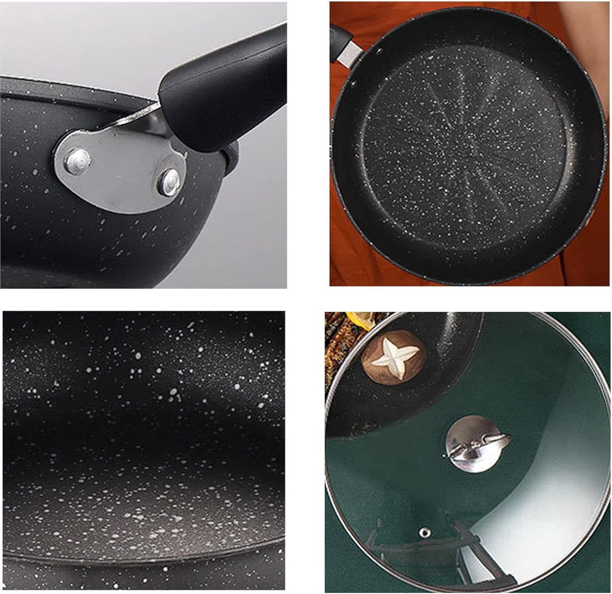 Frying pan - Ø 12cm - Skillet - iron - black - even conduction - Non-stick - Ergonomic handle - for various heat sources