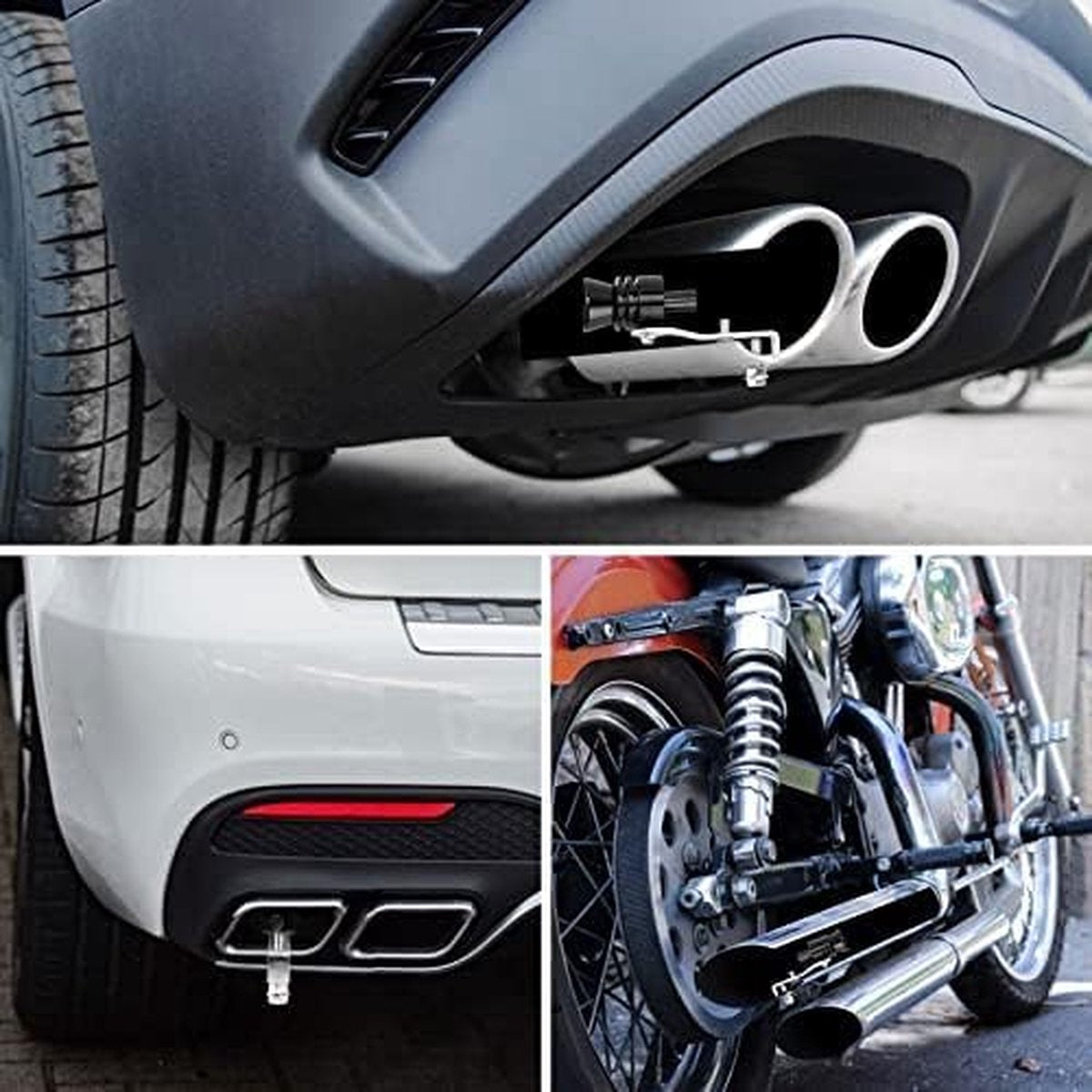 Turbo Whistle - Exhaust Whistle - Car Modification Turbo Whistle - Turbo Sound Simulator - Exhaust Sound Amplifier - Car Roar Maker - Car Tail Whistle - Universal - For Displacement 2.0-2.4L - Car Accessories