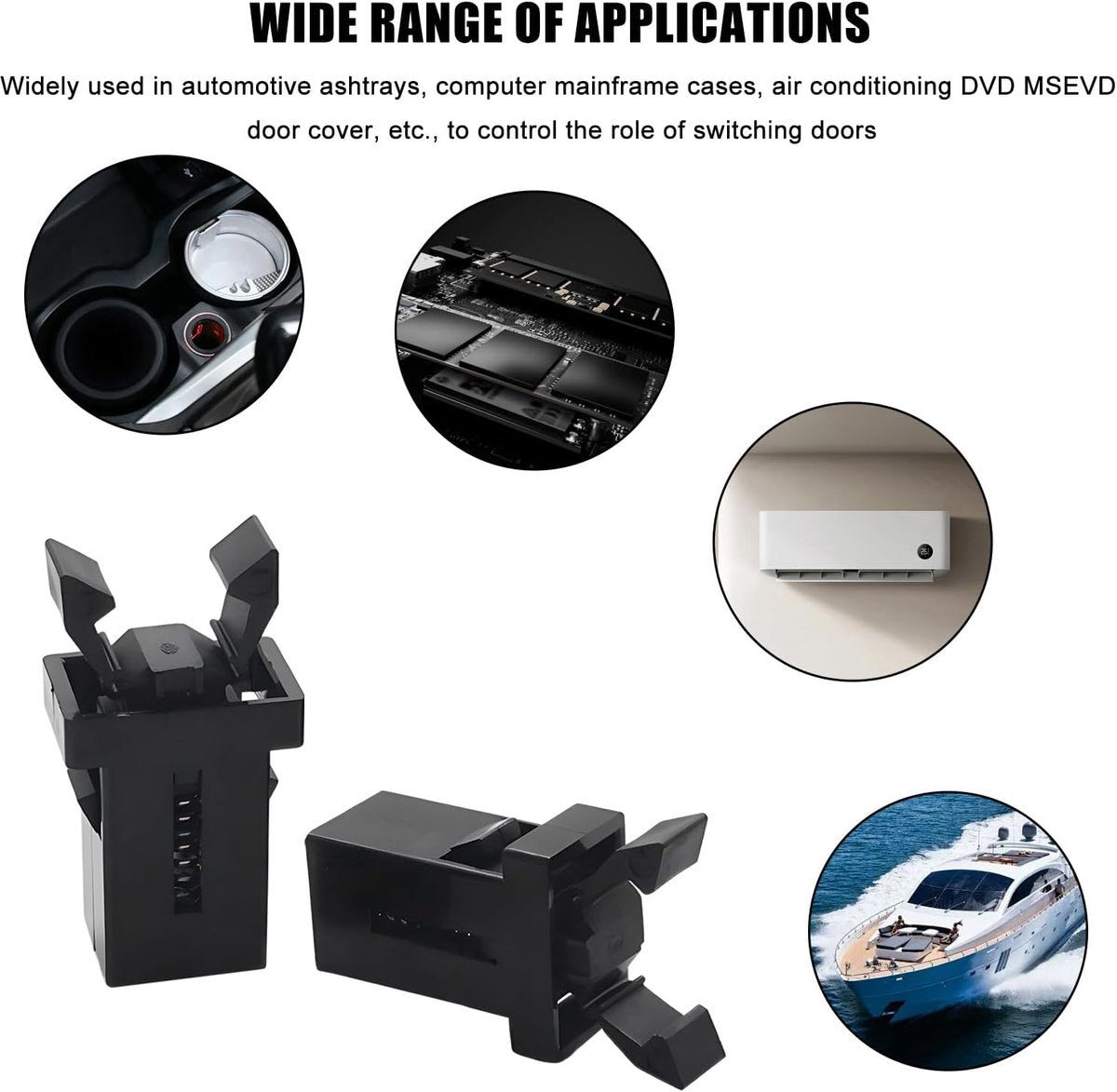 Lock - 12 Pieces - Lock - Plastic - Press Type - Trash Can Lock Replacement - Universal Touch Bin Lid Clamps - Trash Can Lock - Trash Can Lock Repair - Suitable for Trash Cans - 1.1*1.5cm - Black