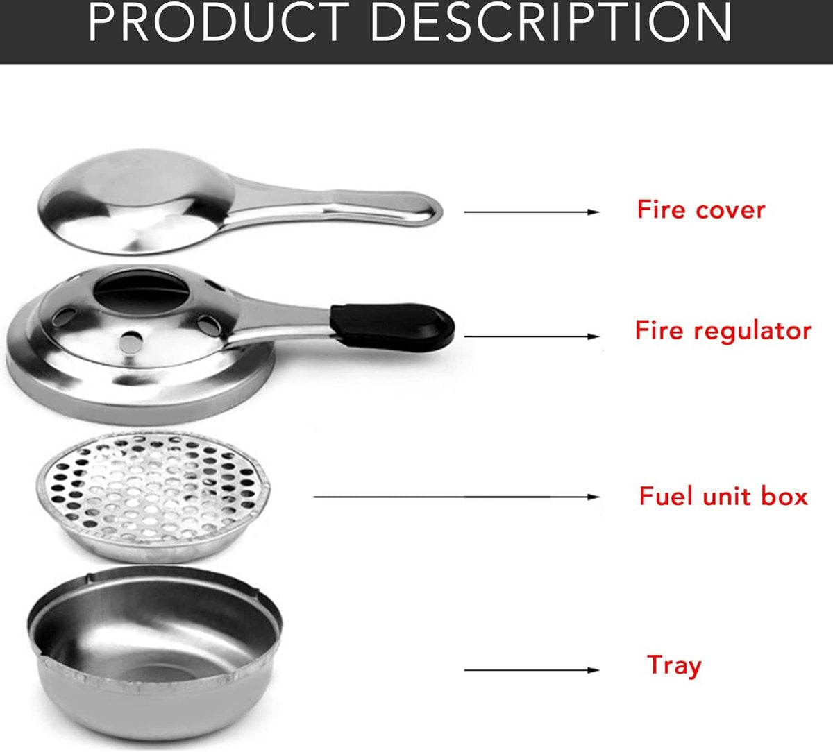 2pcs Portable Stainless Steel Alcohol Stove, Detachable Fondue Alcohol Burner, Gummy Alcohol Burner for Outdoor Camping, Environmentally Friendly