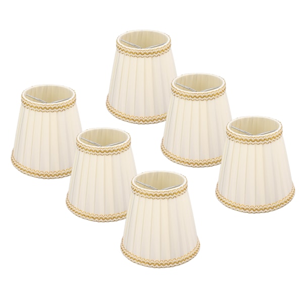 6pcs Fabric Drum Lamp Shades Clip-On Compatible with Chandeliers Light Bulbs Lighting Accessories