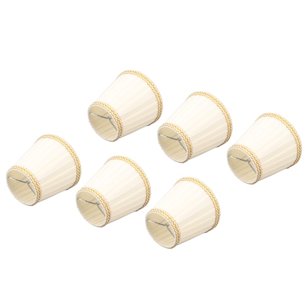 6pcs Fabric Drum Lamp Shades Clip-On Compatible with Chandeliers Light Bulbs Lighting Accessories