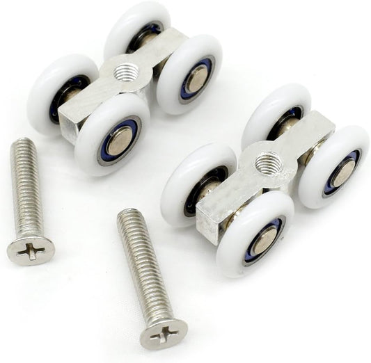 Set of 2 rollers for sliding glass doors