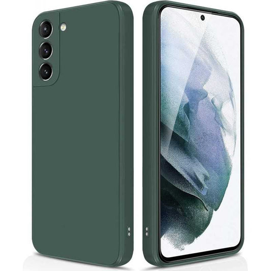 Compatible with Samsung S23 Case Samsung Green Matte Rubberized Camera Protection Liquid
