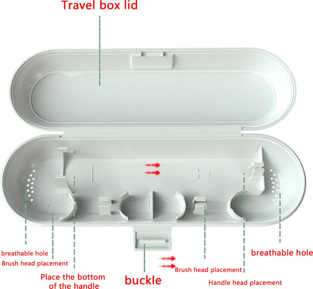 Electric Toothbrush Case – Dual-Pack Travel Holder for Braun, Compatible with Oral-B