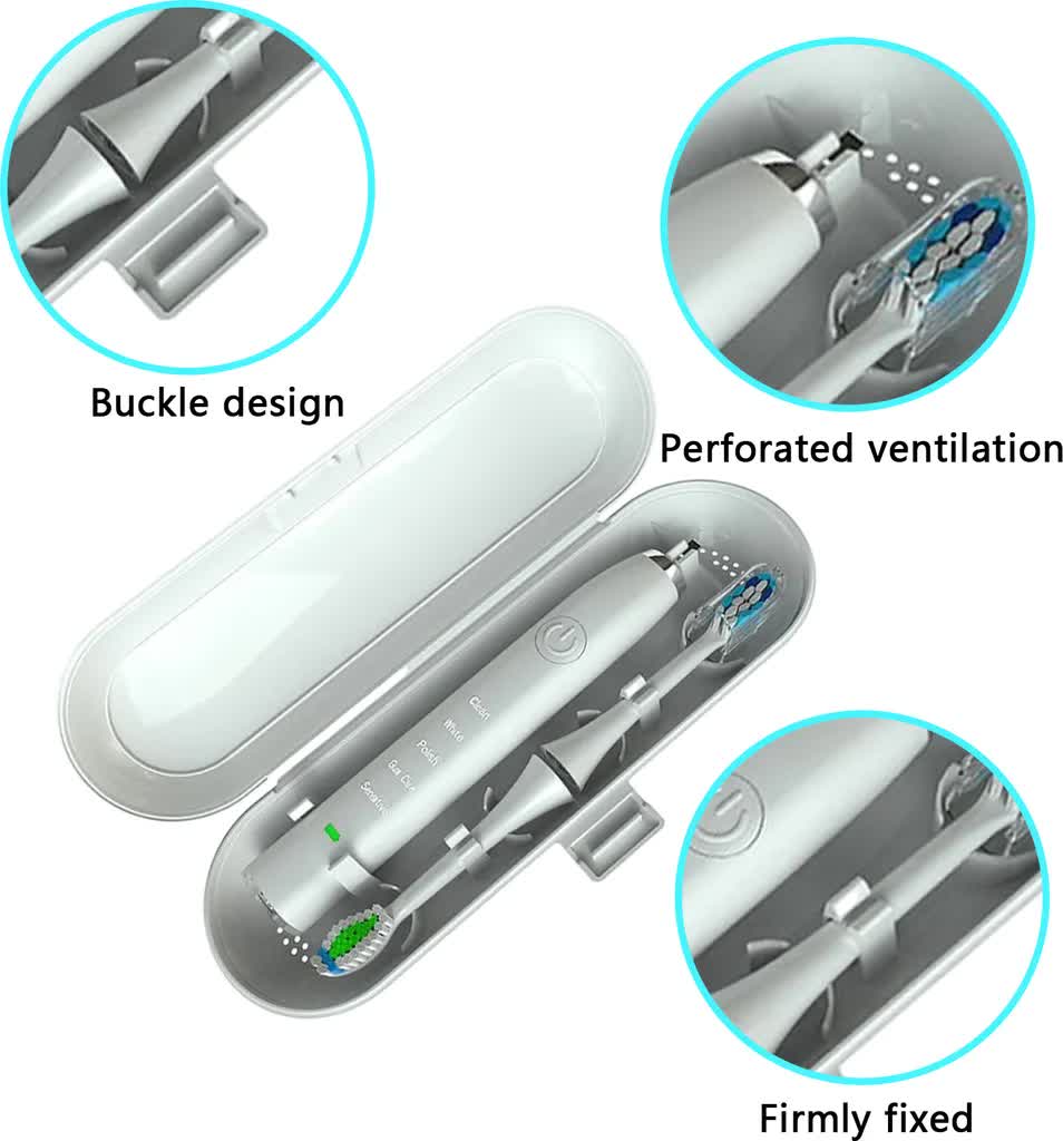 Electric Toothbrush Case – Dual-Pack Travel Holder for Braun, Compatible with Oral-B