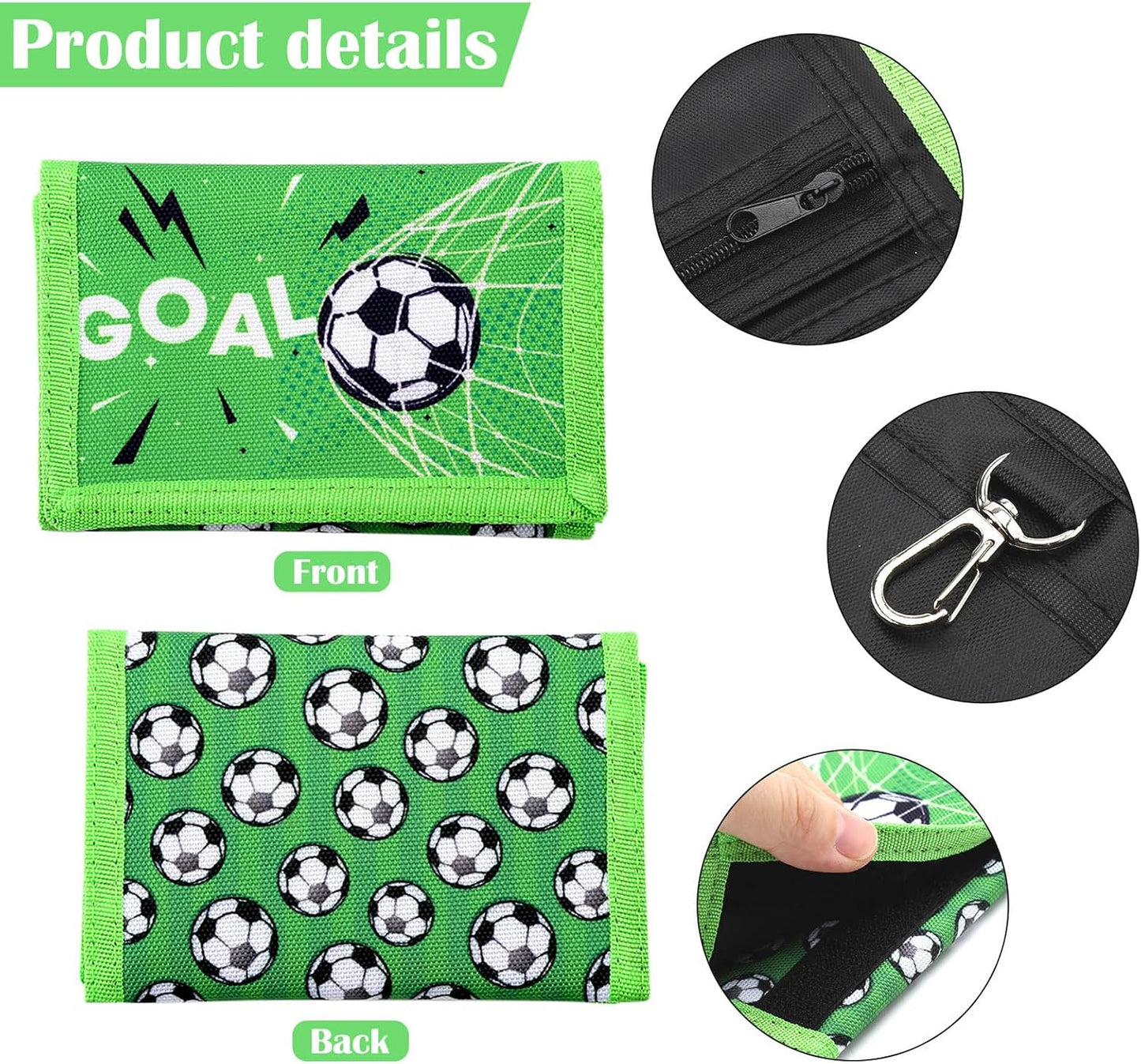 Football Pattern Chest Bag for Boys Mini Wallet Coin Purse