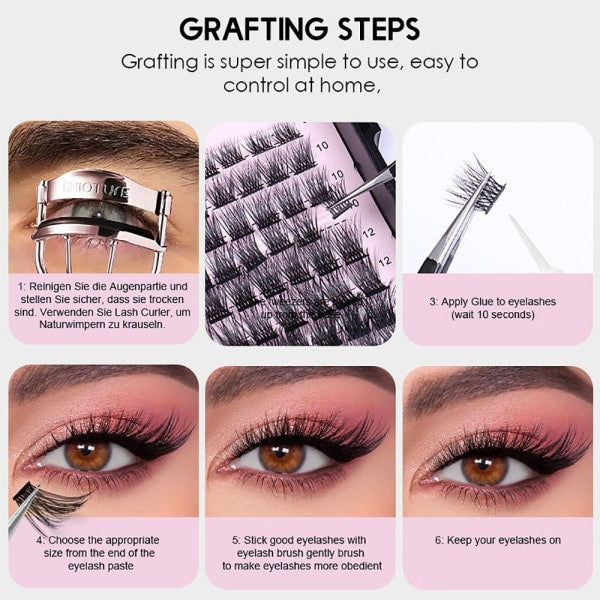 DIY Eyelash Extension Individual Cluster False Eyelashes