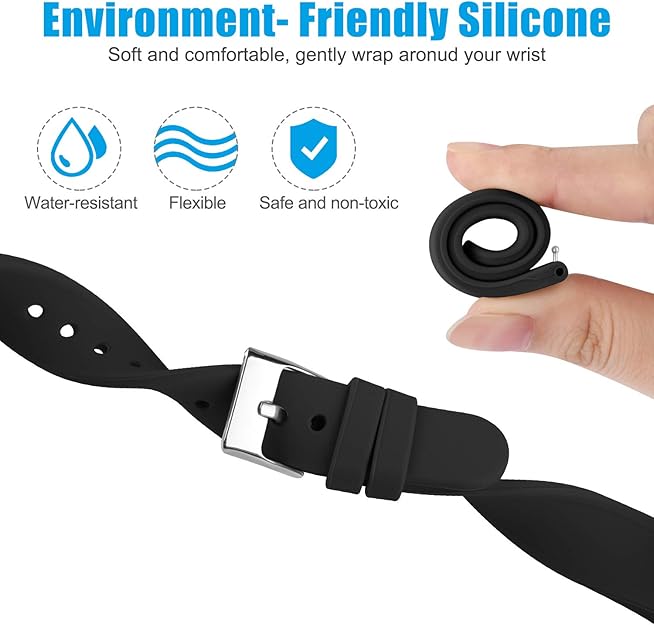 Fitbit Versa 2 Band Compatible Replacement Strap 3 Pack Black Silicone for Fitbit Versa Versa Lite SE Smartwatch