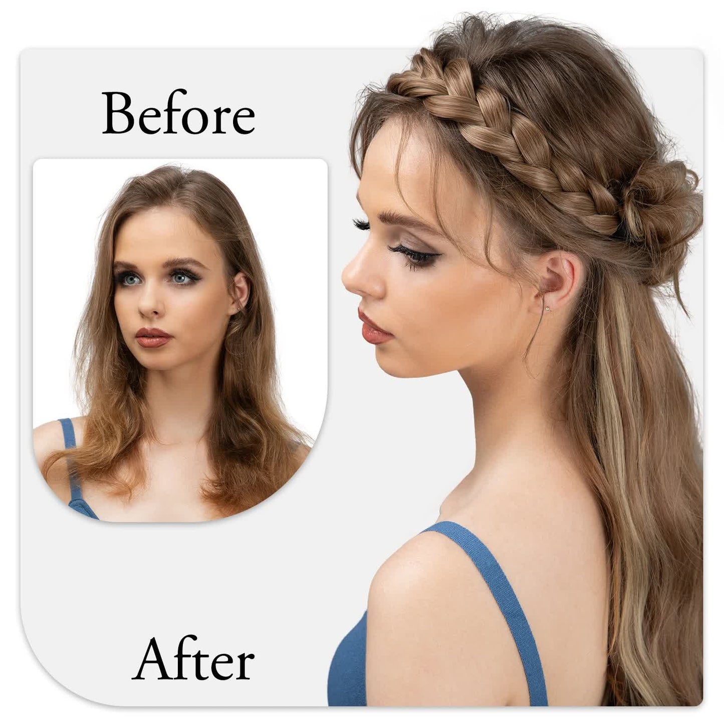 1pc Synthetic Braiding Hair with Adjustable Belt Braided Bohemian Style Women Hairstyle 10 10 Athree strand braid