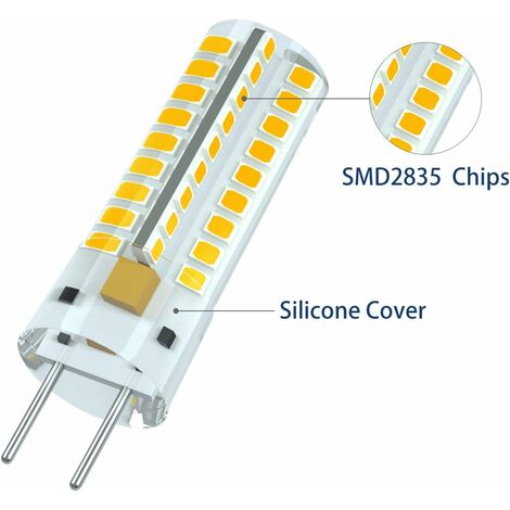 G6.35 LED Bulb 12V 7W 50W Equivalent Warm White 3000K 360 Degree Beam Angle for Cabinet Lighting Non Dimmable 2 Pack