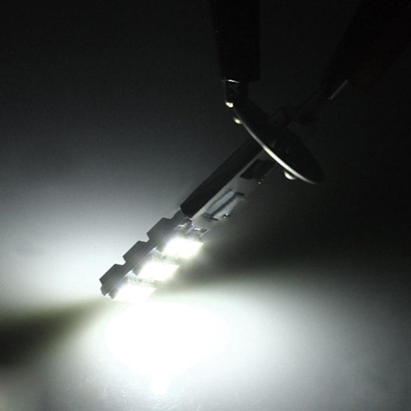 2 pcs H1 LED Headlight Bulbs Kit 6000K Super White 55W Fog Light with 12 SMD 5050 Chips