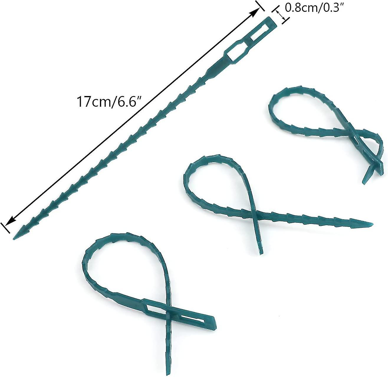 Adjustable Plant Ties 200 Pcs, 13.5 cm Flexible Plastic Garden Wire Ties for Plant Support