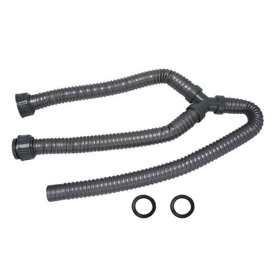 Washing Machine PVC Y-Shaped Drain Hose 1m Pipe Connector