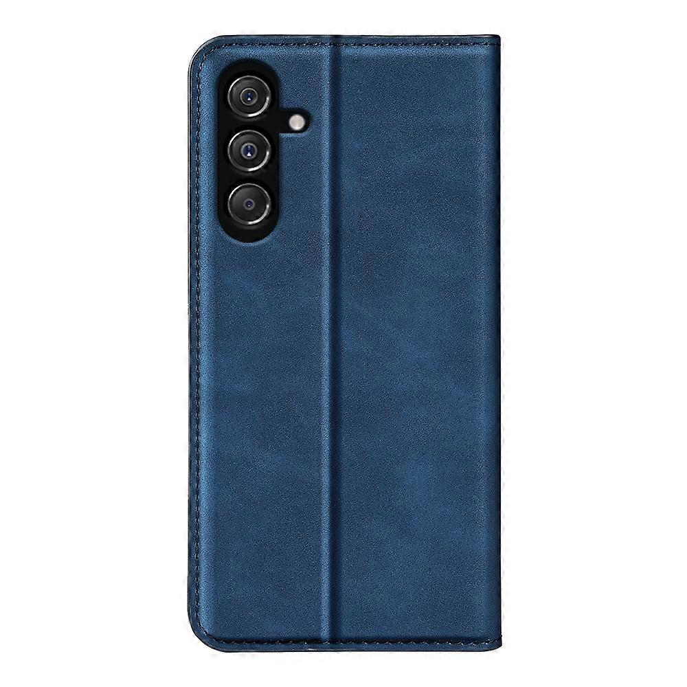 Compatible with Samsung Galaxy M34 5G Phone Case Retro Skin Magnetic Leather Dark Blue