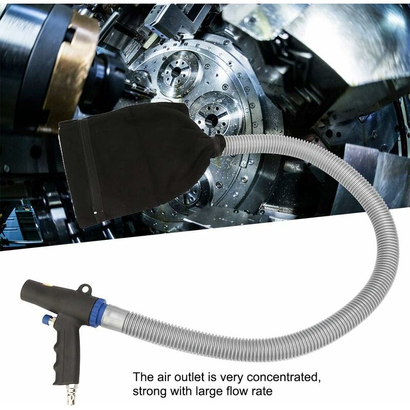 Pneumatic Vacuum Gun Air Blower and Suction Kit with Bags Tubes Accessories