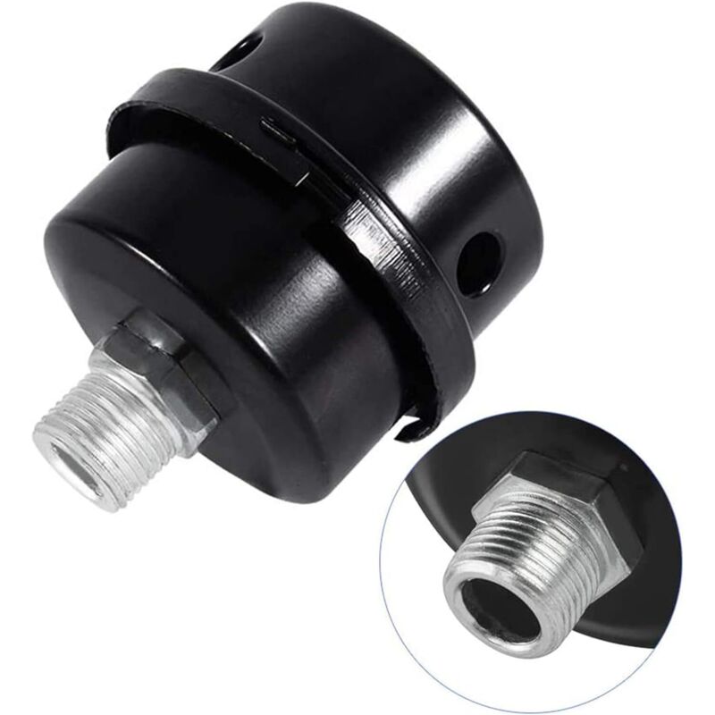 2 Pieces Air Filter Silencer, Air Compressor Filter Silencer, 3/8\" Air Compressor Filter 16.3mm