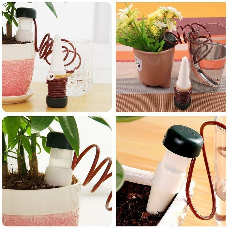 Automatic Drip Irrigation System with Self-Ceramic Probes, Indoor Plant Spikes for Watering Bonsai, Plants, Flowers, 8-Pack