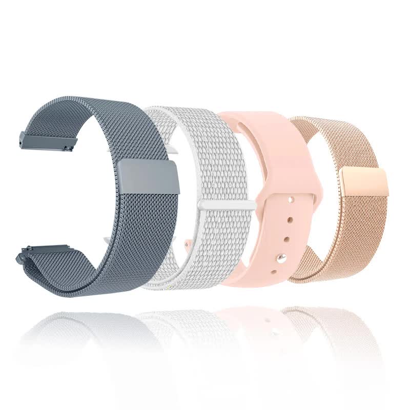 Garmin Vivoactive 3 4 4s Venu 2 2s SQ Forerunner 645 Watch Band 18mm 20mm 22mm Metal Bracelet Silicone Nylon Wristband