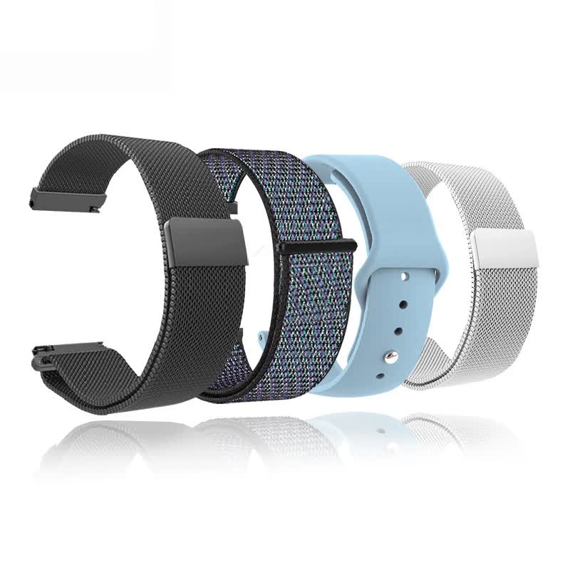 Pink Silicone 22mm Watchband Compatible with Garmin Venu 2S Vivoactive 3 4S 4 Forerunner 245 645 Galaxy Watch 4 Classic 42 46mm 18mm 20mm