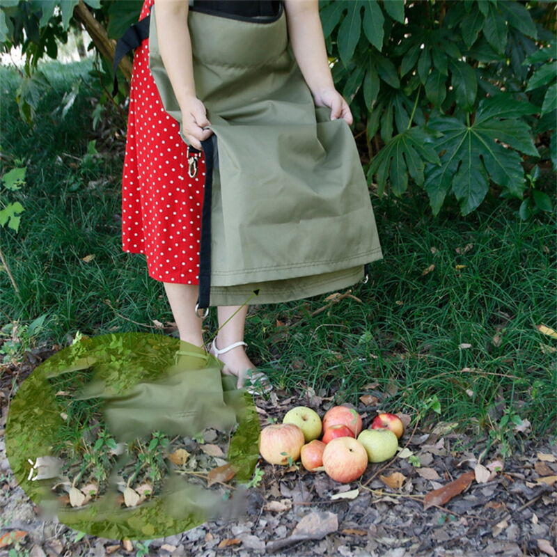 Fruit Collection Bag with Storage Pocket - Durable Compatible with Apple Picking Bag for Orchard, Farm and Garden