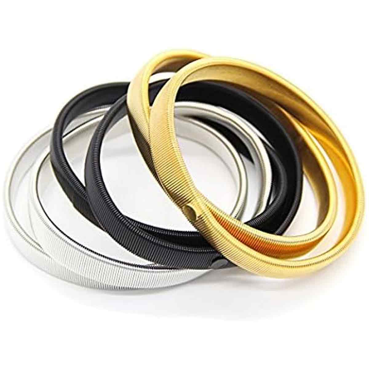 3 pairs of anti-slip sleeve holders, sleeve holders, elastic metal bracelets for long-sleeved shirts, to fix long sleeves, for waiters, women and