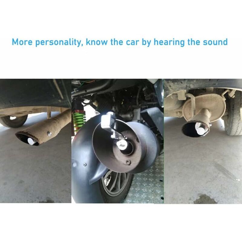 Turbo Whistle Simulator Aluminum Exhaust Whistle Universal Fit for 56mm to 85mm Pipes Exhaust Compatible with Universal Car