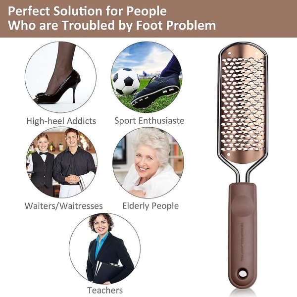 Professional Stainless Steel Pedicure Foot File Hard Skin Remover Large Foot Rasp Colossal Wet and Dry Feet Scrub