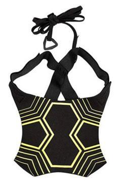 Elastic Training Band for Football Yellow Black 150