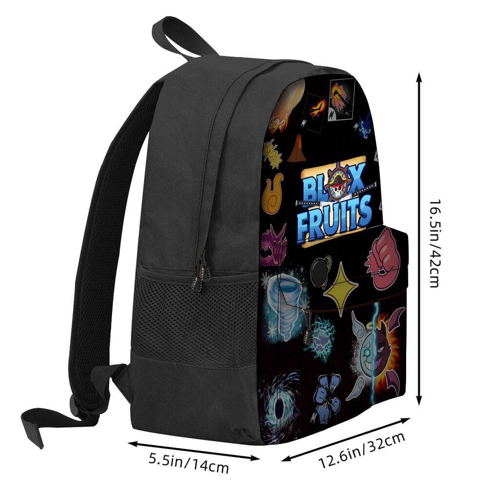 Roblox Blox Fruit Backpack Large Capacity Polyester School Bag for Children